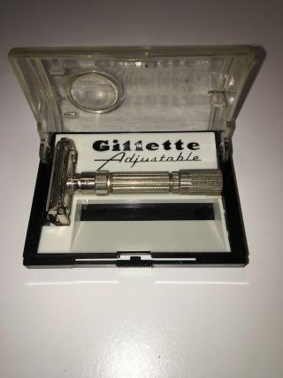 Vintage Gillette Safety Razor Adjustable Dial