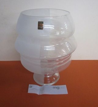 Ego vase Karim Rashid Marinha Grande Mglass Ivima Rare Frosted Glass Sculpture 7