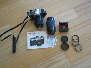 Vintage Pentax K1000 35mm Slr Film Camera With 52mm Telephoto Zoom Lens