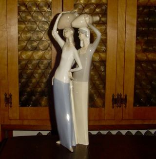 Vintage Lladro Porcelain Statue,  Lady Water Carriers,