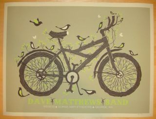 Dave Matthews Band Poster 9/5/2010 Gorge N3 Bike Signed Numbered /1200 Rare