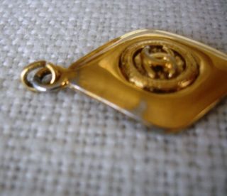 Signed Vintage CHANEL Pendant (for Necklace / Bracelet or Belt) CC Large Button 5