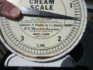 VINTAGE R.  K.  MERRITT & ASSOCIATES ICE CREAM SCALE AZUSA CALIFORNIA RARE 4