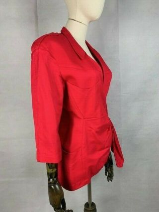 vintage THIERRY MUGLER red fitted jacket 2