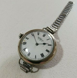 Rare Vintage Waltham U.  S.  A.  Left Handed Trench Watch