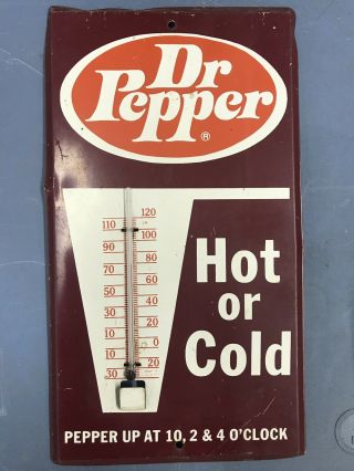 Vintage Dr Pepper Thermometer/hot Or Cold