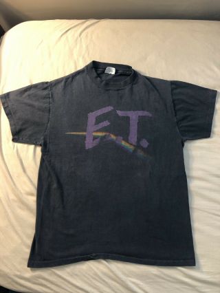 Vtg 1982 Rare Unseen E.  T.  Movie Promo Pink Floyd Like Shirt Size Large