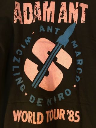 ADAM ANT VTG 1985 TOUR T - SHIRT VIVE LE ROCK GOODY TWO SHOES japan 80 ' s concert 6