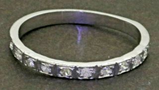 Antique Platinum Elegant.  15ctw Vs1/g Diamond Carved Band Ring Size 6