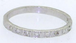 Antique Platinum elegant.  15CTW VS1/G diamond carved band ring size 6 2