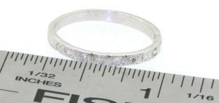 Antique Platinum elegant.  15CTW VS1/G diamond carved band ring size 6 3