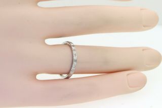 Antique Platinum elegant.  15CTW VS1/G diamond carved band ring size 6 5