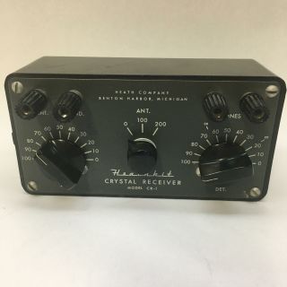 Heathkit Model Cr - 1 Crystal Radio Receiver Heath Company 1950 