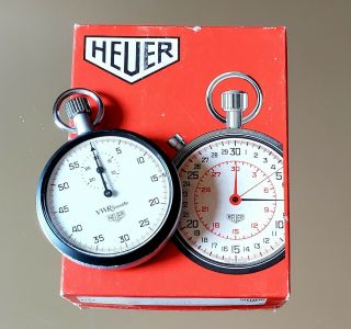 Vintage Heuer Vwr Scientific Stop Watch Switzerland