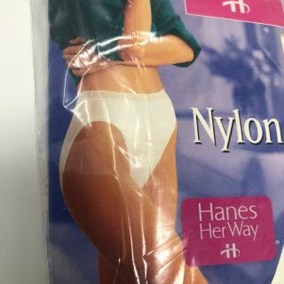 Hanes Her Way Nylon Hi - Cut Briefs Granny Panties 14 Pair Size 5 Vintage 1996 5