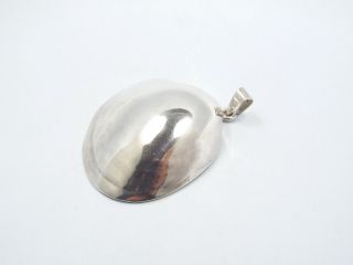 Vintage ATI Mexico Sterling Silver Large Shell Pendant,  29.  7 grams 3
