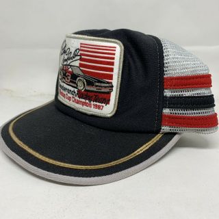 Vintage Dale Earnhardt Patch Snapback Trucker Hat Cap 3 Stripe 80s Usa Vtg