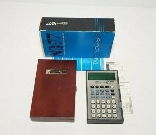 Vintage Tamaya Nc - 77 Digital Navigation Computer Made In Japan Wood Case Euc