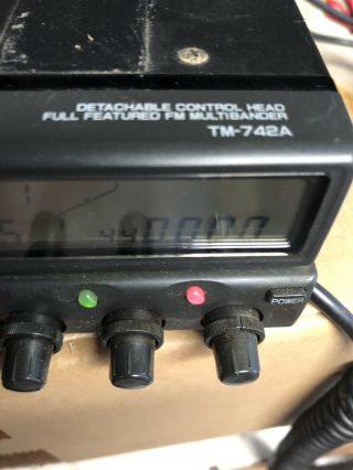 Rare Kenwood TM - 742A HAM Radio Mobile FM Transceiver 2 Meter 440 Installed 3