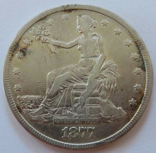 1877 Trade Silver Dollar,  Vintage T$1 Coin (301145s)