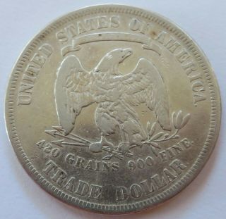 1877 Trade Silver Dollar,  Vintage T$1 coin (301145S) 2