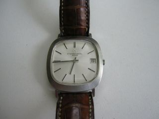 Vintage Eterna Matic 3003 Mens Watch Stainless Steel W/date Automatic Swiss Runs