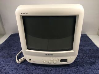 Vintage Sony Trinitron Kv - 9pt50 9 " Crt Color Tv - White Gaming Tv