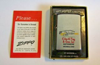 Vintage Zippo Lighter Salesman Sample Archbold Ohio Elias Frey & Sons Auctioneer