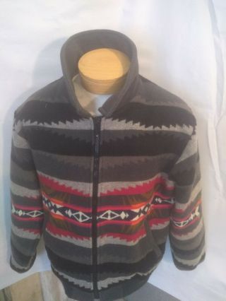 Vtg Pendleton Western Wear Native American Style Mens Coat Jacket Szl
