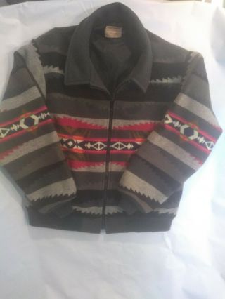 VTG Pendleton Western Wear Native American Style Mens Coat Jacket SzL 3