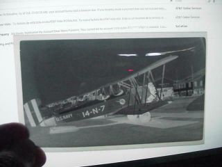 Vintage B/w Negative U.  S.  Navy Airplane 14 - N - 7 1930s?