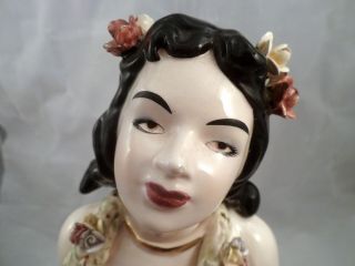 Rare Hawaiian Hula Girl Figural Decanter and Music Box,  circa 1940 ' s 5