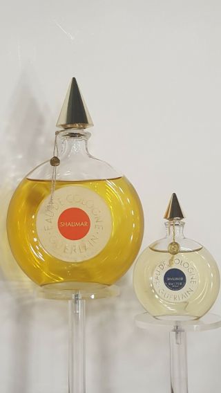Two Vintage Guerlain Shalimar Perfumes 6 Fl Oz And 1.  7 Fl Oz Formula
