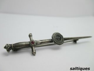 Vintage Lgb Clemson A&m College Sterling Silver Sword Pin/ Brooch