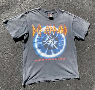 Vintage 1992 Def Leppard Adrenalize Tour T Shirt Faded Vtg Band Tee 90’s Rock