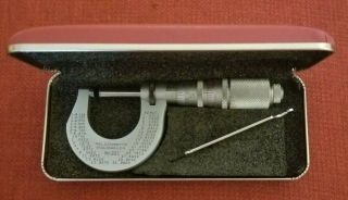 Vtg.  Starrett No.  221 Hi - Precision (. 0001 ") Outside Micrometer,  0 - 1 ",  W/box