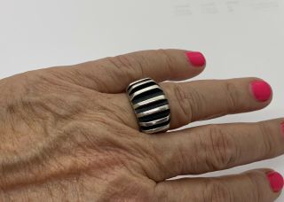 RARE ANNA GRETA EKER MODERNIST NORWAY STERLING SILVER RING SIZE 6 1/2 5