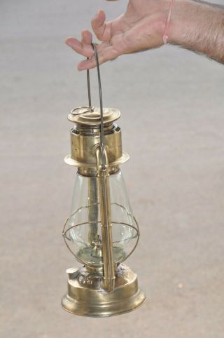 Vintage Dietz Junior Brass Handcrafted Kerosene Lamp / Lantern,  USA 2