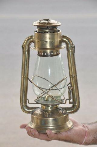 Vintage Dietz Junior Brass Handcrafted Kerosene Lamp / Lantern,  USA 3