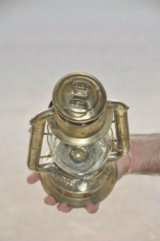 Vintage Dietz Junior Brass Handcrafted Kerosene Lamp / Lantern,  USA 4