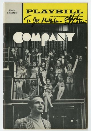 Stephen Sondheim - " Company " - Autographed Vintage Playbill