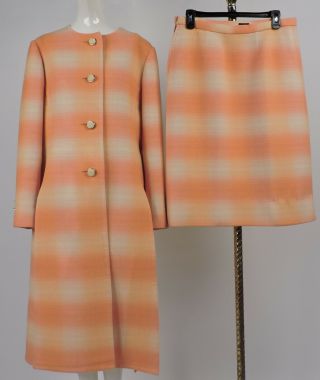 Vintage Bill Blass 1980’s Double Faced Wool Coat W Matching Skirt For Dress