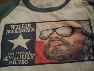 1980 True Vintage Willie Nelson Concert T - Shirt 8th Annual July 4th S Brooks