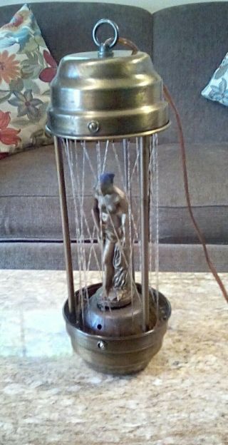 Vintage Greek Goddess Mineral Oil Rain Drip Drop Hanging Swag Lamp Light 18 Inch