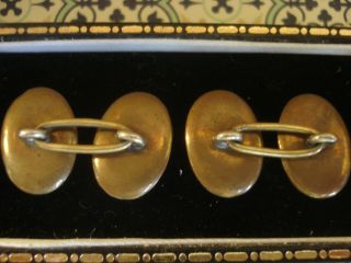 Antique Victorian Rose Rolled Gold: Repousse Foliate Engraved Cufflinks 3