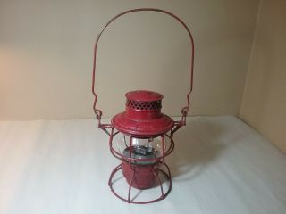 Antique Vintage Atlake No 250 Railroad Lantern With Clear Lense Needs Wick