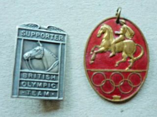 FIVE (5) VINTAGE ENAMEL BADGES OLYMPIC GAMES HORSE EQUESTRIAN SEOUL 1988 etc 2