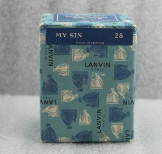 Vintage Lanvin My Sin Extrait Parfum 28gr Perfume Bottle