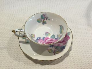 Vintage Paragon Rose Tea Cup And Saucer With Gold Trim,  Gently.