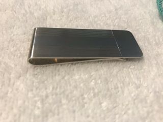 Vintage Tiffany and Co.  Sterling Silver Money Clip With Pouch 3